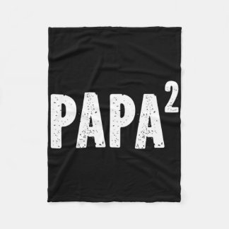Papa 2 Papa zum Quadrat für Opa von der Enkelin Fleecedecke