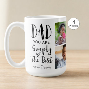 Papa 4 Fotos Einfach Die Besten Benutzerdefiniert Kaffeetasse