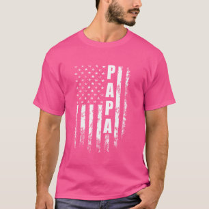 Papa American Flag 4. Juli Weihnachten Weihnachten T-Shirt