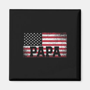 Papa American Flag Vatertag 4. Juli Geschenk G Magnet