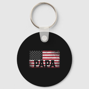 Papa American Flag Vatertag 4. Juli Geschenk G Schlüsselanhänger