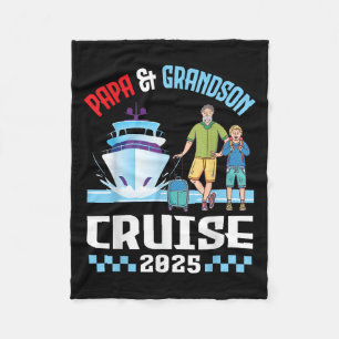 Papa & Grandson Cruise 2025 Family Vacation Cr Fleecedecke