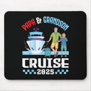 Papa & Grandson Cruise 2025 Family Vacation Cr Mousepad