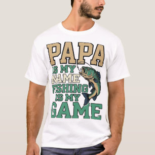 Papa Angeln Ist Mein Spiel Vintage Fisch Shirt Des