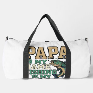 Papa Angeln Ist Mein Spiel Vintage Fisch Shirt Des Duffle Bag