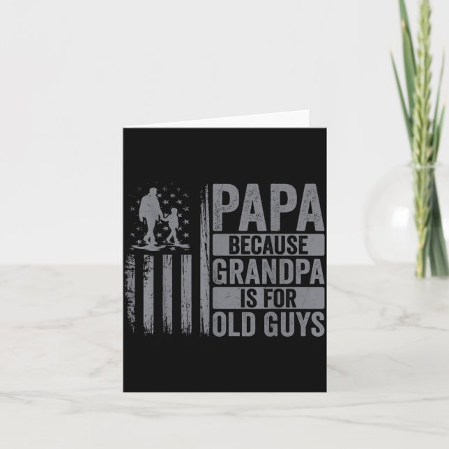 Papa Art For Grandpa Men From Grandkids Granddaugh Karte (Vorderseite)