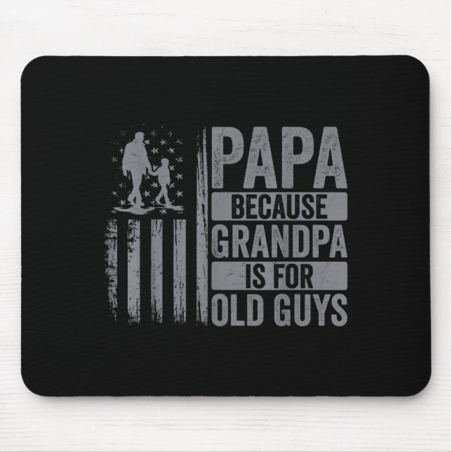Papa Art For Grandpa Men From Grandkids Granddaugh Mousepad (Vorne)