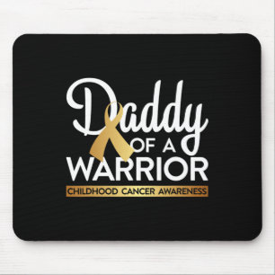 Papa aus einem kriegerischen Kinderkrebs-Goldband Mousepad