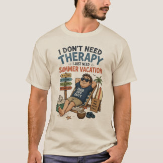 Papa außer Dienst Sommerurlaub T-Shirt