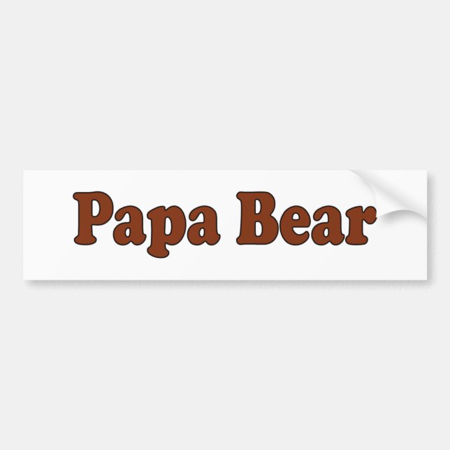 Papa-Bär Autoaufkleber (Vorne)