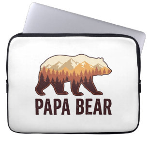 Papa Bär Bär Silhouette Vintage Wald T-Shirt_1 Laptopschutzhülle
