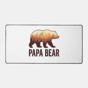 Papa Bär Bär Silhouette Vintage Wald T-Shirt_1 Schreibtischunterlage