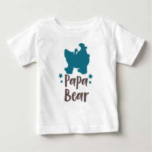 Papa-Bär, Bärenkuppe, Niedlicher Bär, kleiner Bär, Baby T-shirt