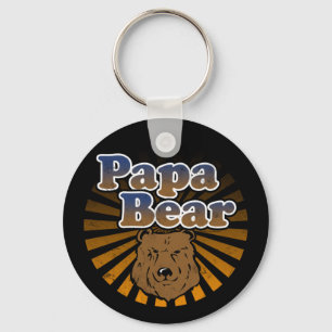 Papa-Bär, Cooler Vatertag Vintager Blick Schlüsselanhänger