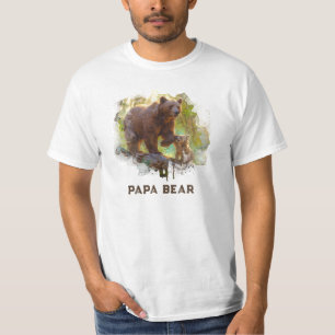 *~* PAPA BÄR Cub Kunst Vatertag Geschenk AP86 T-Shirt