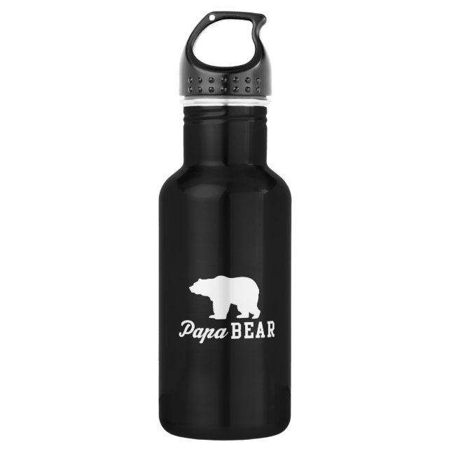Papa-Bär Edelstahlflasche (Vorderseite)