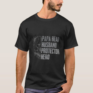 Papa Bär Ehemann Beschützer Held Vatertag T-Shirt