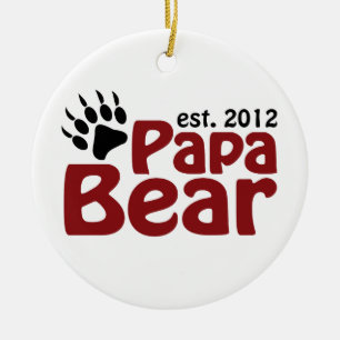 Papa-Bär Est 2012 Keramikornament