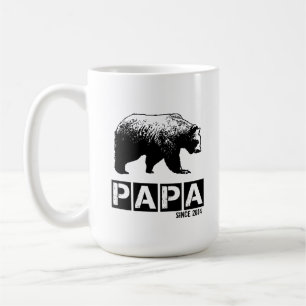 Papa Bär für Papa 2014, Grunge Schwarz Tasse