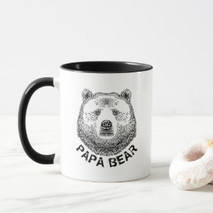Papa-Bär, Handgezeichnete Illustration Tasse