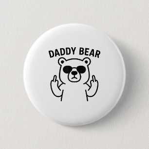 Papa Bär Lustiges Geschenk für Männer Jungen Button