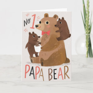 Papa Bär Nr.1 – Illustration süßer Bär-Vater Vater Karte