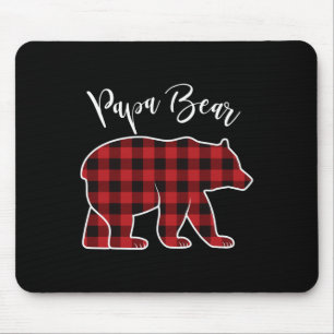 Papa Bär Pyjama Rot Büffel Weihnachten Lustige Fam Mousepad