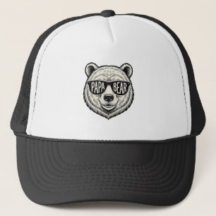 Papa Bär Sonnenbrille Bär Kopf Vektor Design_1 Truckerkappe