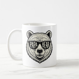Papa Bär Sonnenbrille Bärenkopf Vektor Design_1 Kaffeetasse