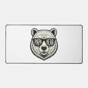 Papa Bär Sonnenbrille Bärenkopf Vektordesign_1 Schreibtischunterlage