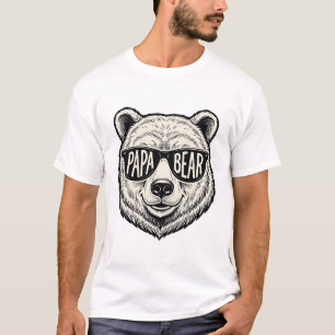 Papa Bär Sonnenbrille Bärenkopf Vektordesign_1 T-Shirt