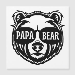 Papa Bär Sonnenbrille Vatertag  Magnetkarte