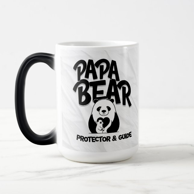 Papa Bär Tasse – Beschützer & Führer Panda Design  (Links)