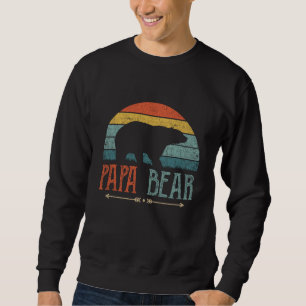 Papa Bär Vintage Daddy Vatertag Retro Papa Sweatshirt