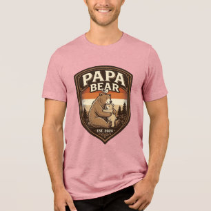 Papa Bär Vintage Gravur Bär Shirt Design_1