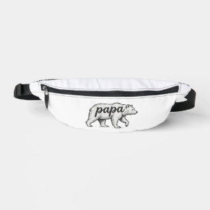 Papa Bär Vintage Gravur Vektor Design_1 Bauchtasche