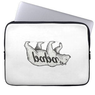 Papa Bär Vintage Gravur Vektor Design_1 Laptopschutzhülle