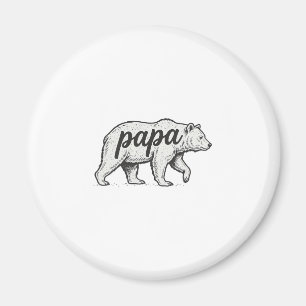 Papa Bär Vintage Gravur Vektor Design_1 Magnet