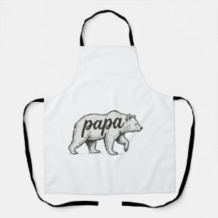 Papa Bär Vintage Gravur Vektor Design_1 Schürze