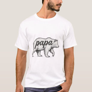 Papa Bär Vintage Gravur Vektor Design_1 T-Shirt
