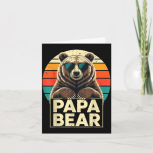 Papa Bär Vintage Retro Sonnenbrille lustiger Papa Karte