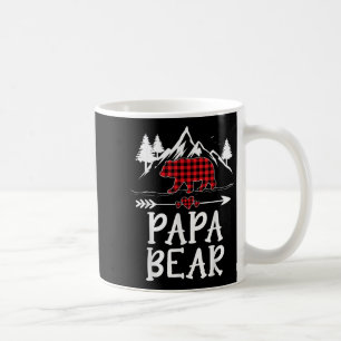 Papa Bär Weihnachten Pyjama Rot Kariert Büffel Mat Kaffeetasse