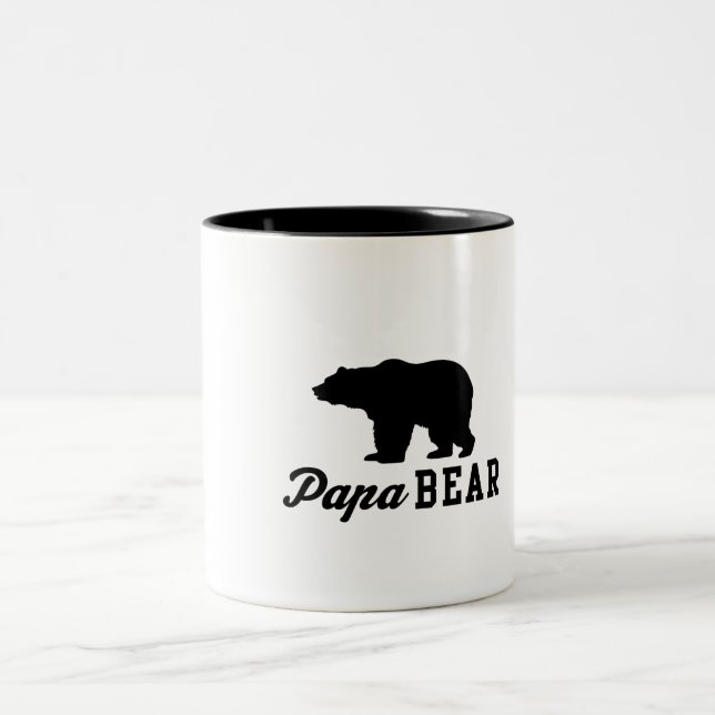Papa-Bär Zweifarbige Tasse (Mittel)
