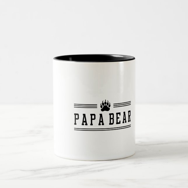 Papa-Bär Zweifarbige Tasse (Mittel)