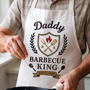 Papa Barbecue König Schürze mit individuellem Name