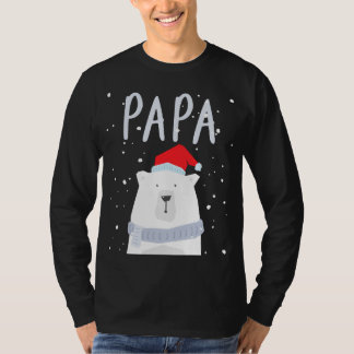 Papa Bären Weihnachtsfamilie Weihnachtsmannmütze M T-Shirt