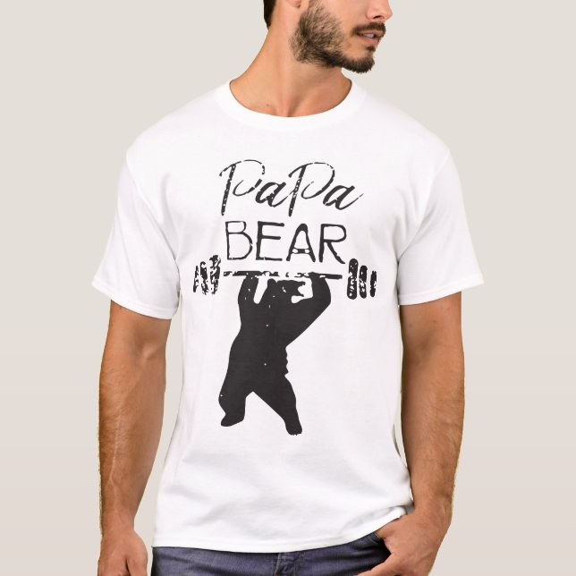 Papa Bärengeschenke für Vater Vatertag Geschenke V T-Shirt (Vorderseite)