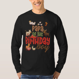 Papa Barn Animals Farm Land Geburtstag Crew Thema T-Shirt