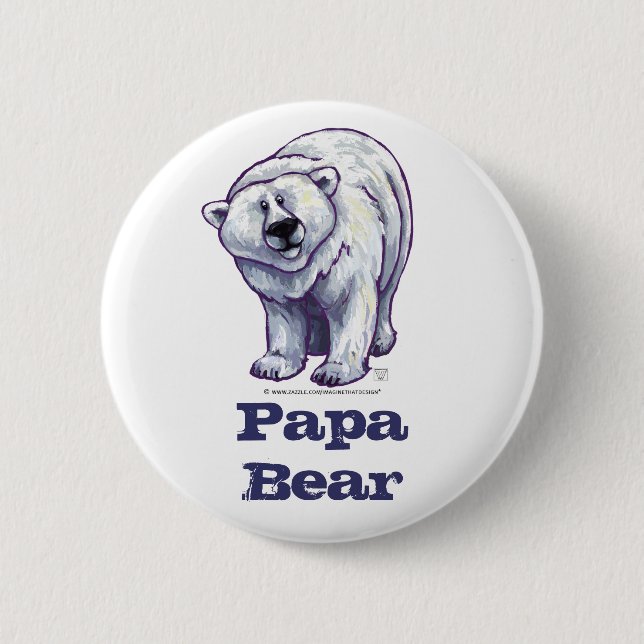 Papa-Bärn-Eisbär-Knopf Button (Vorderseite)