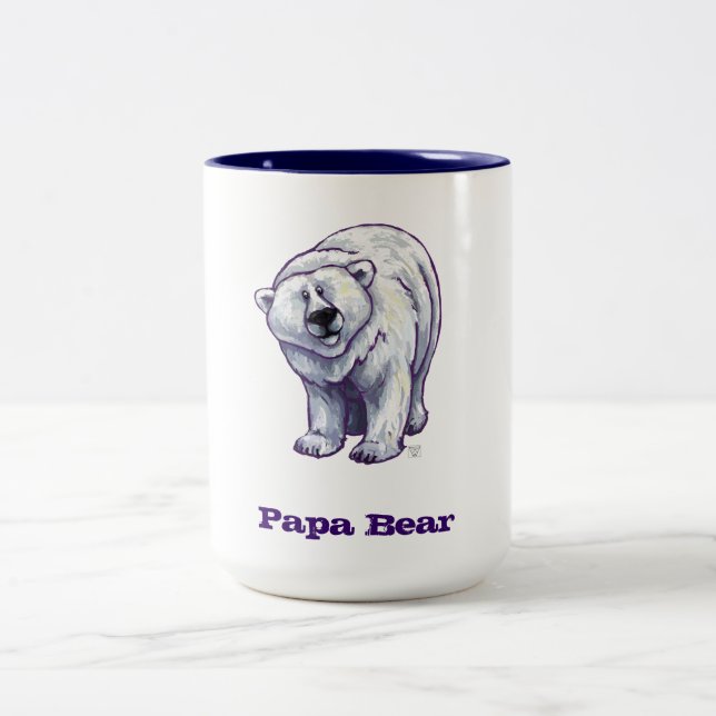 Papa-Bärn-polarer Bärn-Tasse Zweifarbige Tasse (Mittel)